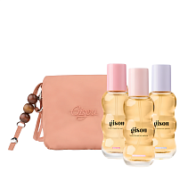Gisou Travel Pouch Miami Issue with Honey Infused Hair Perfume 3x15ml - интернет-магазин профессиональной косметики Spadream, изображение 64397