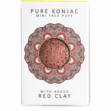 The Konjac Sponge Mini Face Puff with Red French Clay - интернет-магазин профессиональной косметики Spadream, изображение 23356