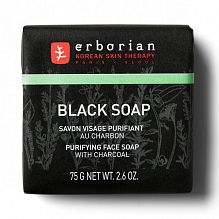 Erborian Black Cleansing Soap 75g - интернет-магазин профессиональной косметики Spadream, изображение 35901