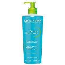 Bioderma Sebium Gel Moussant 500ml - интернет-магазин профессиональной косметики Spadream, изображение 56855