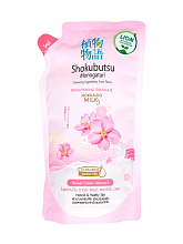 LION Shokubutsu Monogotari Sakura & Milk Shower Cream Refill 500ml - интернет-магазин профессиональной косметики Spadream, изображение 51738